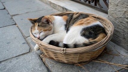 kitten in basket