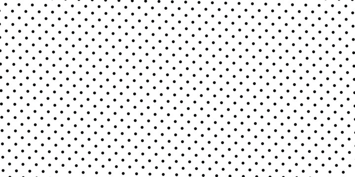 Black polka dots seamless pattern on white background. Halftone minimalist abstractmodern gradient.