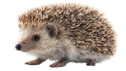 Adorable hedgehog with brown and tan quills, looking sideways
