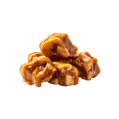 Delicious Caramel Candy with Nuts - Close-Up Studio Shot