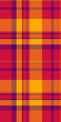 Vibrant autumnal plaid pattern in red, orange, and purple.  Perfect for textile design, fashion, or fallthemed projects.
