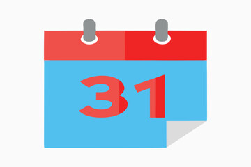  Minimalist Vector of Calendar Turning from December 31 to January 1.