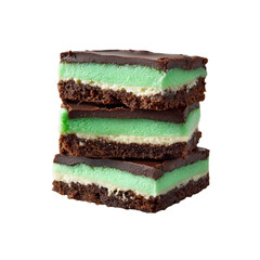Delicious Stack of Mint Chocolate Brownies