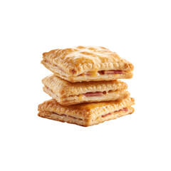 Delicious Ham and Cheese Puff Pastry Squares Stacked High