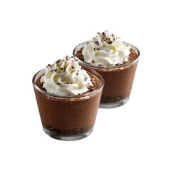 Delicious Chocolate Mousse Parfaits with Whipped Cream and Chocolate Shavings