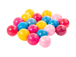 Pile Of Colorful Round Gumballs On White Background candy sweet isolated on a transparent background