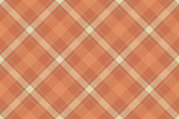 Classic tartan pattern featuring warm orange and beige hues. Evokes comfort, tradition,  heritage. Ideal for backgrounds, textiles, or design elements. Versatile  timeless.