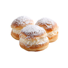 Delicious Cream Puffs with Powdered Sugar - Sweet Pastry Treat