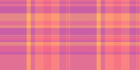 Give background fabric vector, birthday card texture plaid seamless. Delicate pattern check tartan textile in red and pink colors.
