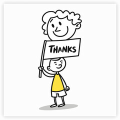 Thank You handwritten inscription.