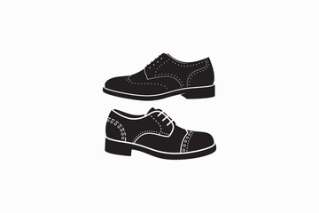 Brogues Shoes vector silhouettes black image made by adobe illustrator. eps