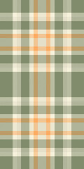 Elegant muted green, beige, and orange plaid pattern. Perfect for textile design, apparel, home decor, or website backgrounds.