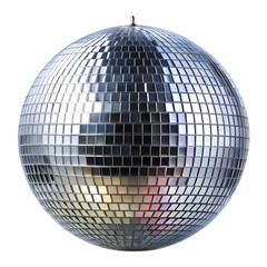 "Shiny Disco Ball with Sparkling Light Reflections – Party Dance Floor Decoration PNG"
