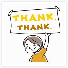 Thank You handwritten inscription.