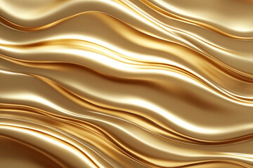 Obraz premium Luxurious Golden Waves Abstract Background for Elegant Designs and Textures