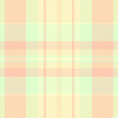 Ethnic tartan texture pattern, duvet cover plaid seamless fabric. International textile background vector check in light and orange colors.