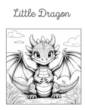 DISEGNO DA COLORARE LITTLE DRAGON 2 - 1