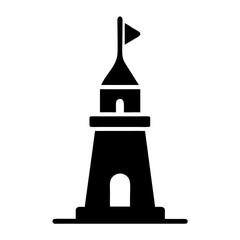 lighthouse silhouette vector illustration