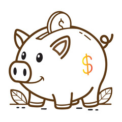 Simple Piggy-Bank Savings Symbol