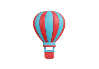 Whimsical Striped Hot Air Balloon Design