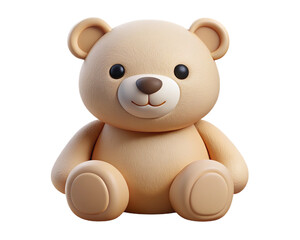 Obraz premium Cute teddy bear toy isolated on transparent background