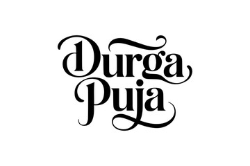 Durga Puja festival typography designs © Varsha