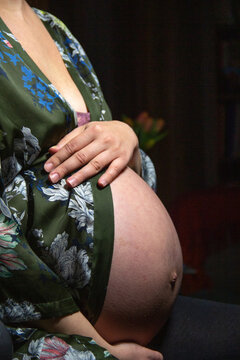 Pregnant woman with a big tummy