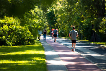 Obraz premium Jogging in park