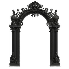 Spooky Decorative Arch Design Isolated for Halloween
