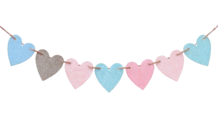 Pastel heart garland perfect for romantic celebrations and joyful events design