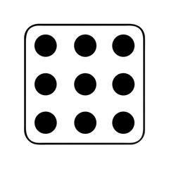 black and white dice