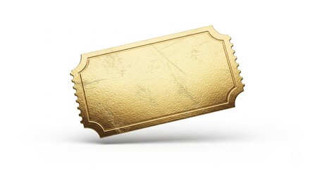 Golden Ticket of Opportunity: A golden ticket glimmers, promising access to an event. This image exudes opulence and excitement.