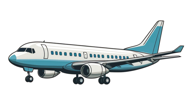 Modern passenger jetliner in flight featuring sleek design and airline livery perfect for travel and aviation themes