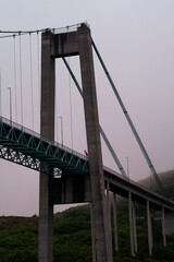 Fototapeta premium Pillar of a suspension bridge