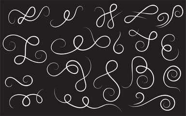 Flourishes vector set for elegant design elements