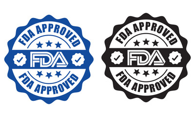 Obraz premium FDA Approved Stamp Label – Official Approval Seal Vector Design 