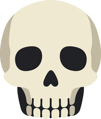 Creepy human skull halloween icon graphic design element scary symbol vector