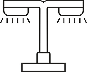 Street light icon symbolizing urban lighting infrastructure and public illumination system with transparent background