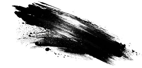 Abstract monochrome paint splatter