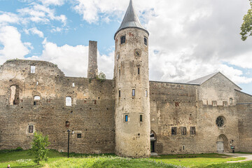 Haapsalu Castle in Estonia, Europe, founded in the thirteenth century as the seat of the Bishopric...