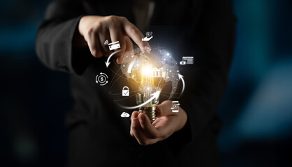 Worldwide digital payment network showing secure financial transactions. Digital payment supports transfer, digital payment ensures security, boosts convenience, drives global finance. Latch