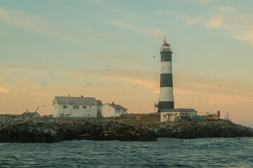 lighthouse at sunset