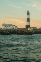 lighthouse at sunset