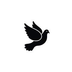 Black dove flying wing spread bird wings