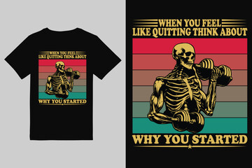 Fitness T shirt Design  Vintage gym fitness t shirt design