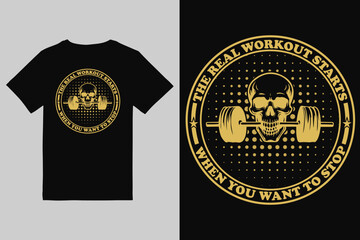 Fitness T shirt Design  Vintage gym fitness t shirt design