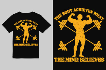 Fitness T shirt Design  Vintage gym fitness t shirt design