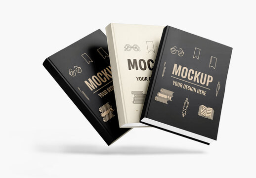 Floating Hardcover Book Mockup
