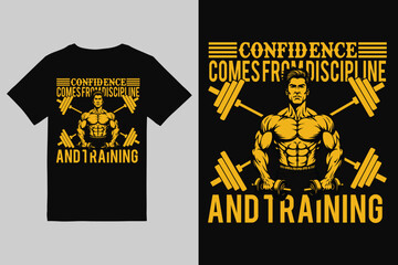 Fitness T shirt Design  Vintage gym fitness t shirt design