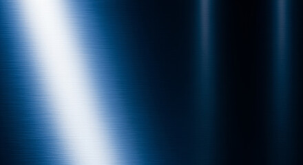Brushed blue metal texture with bright light reflection